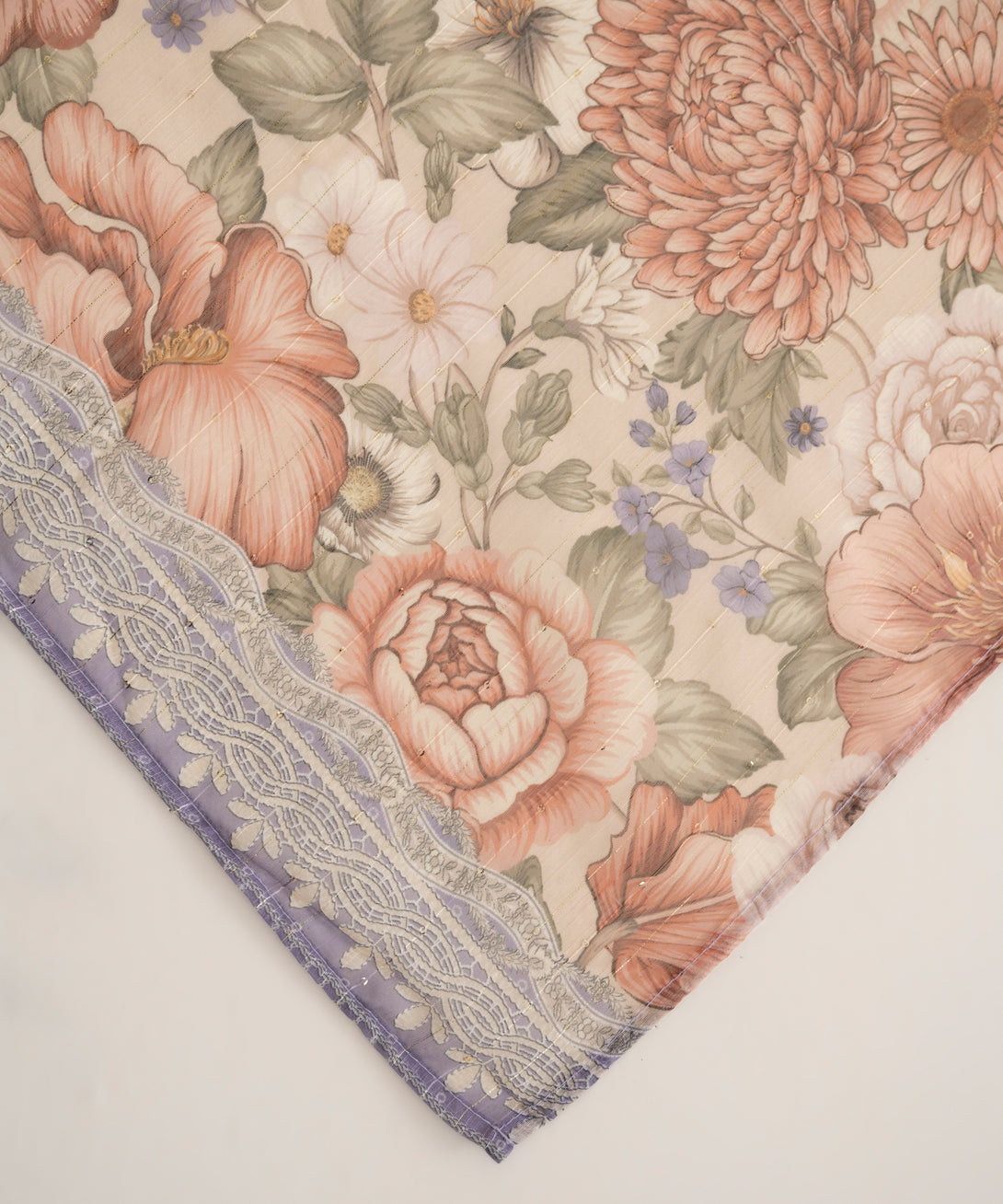 Women's RTW Manaar Peach Printed  Dupatta