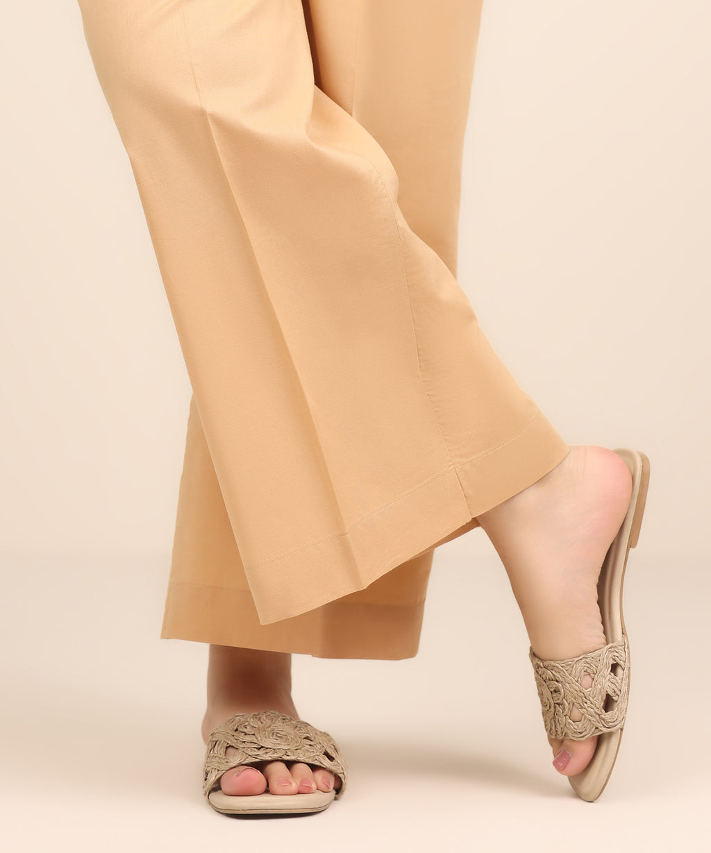 Women's RTW Cambric Beige Dyed Culottes