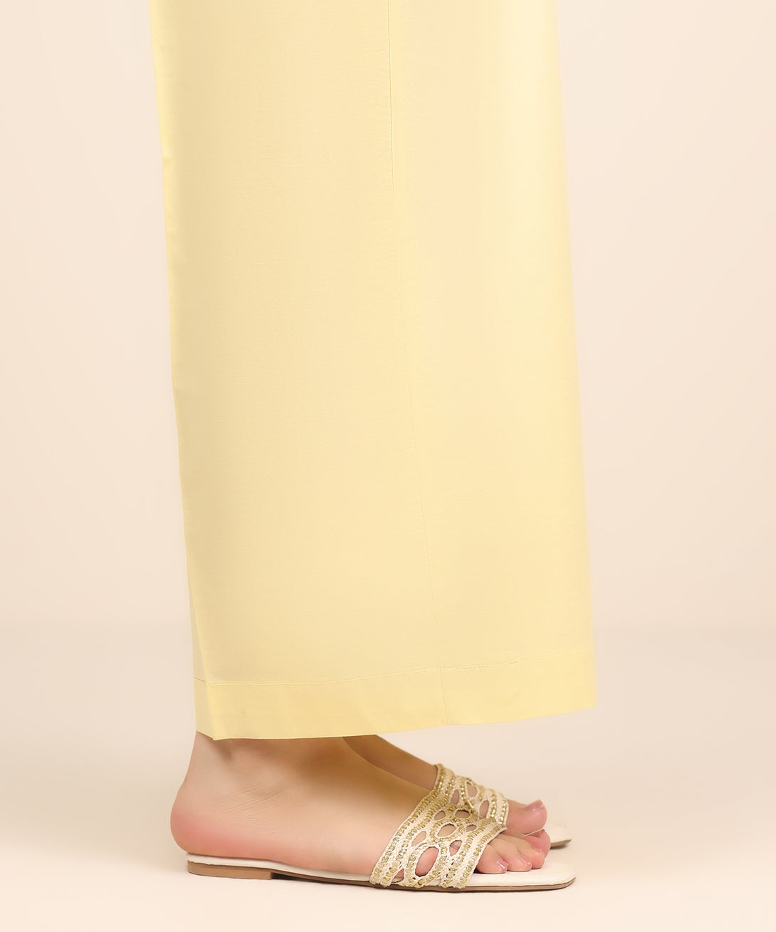 Women's RTW Cambric Yellow Dyed Culottes