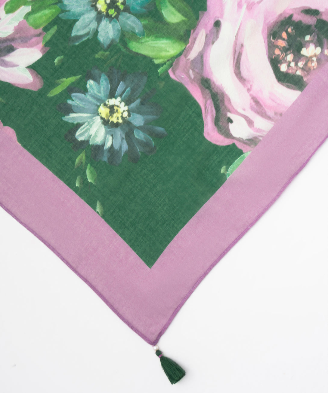 Fine Volie Green Printed Dupatta