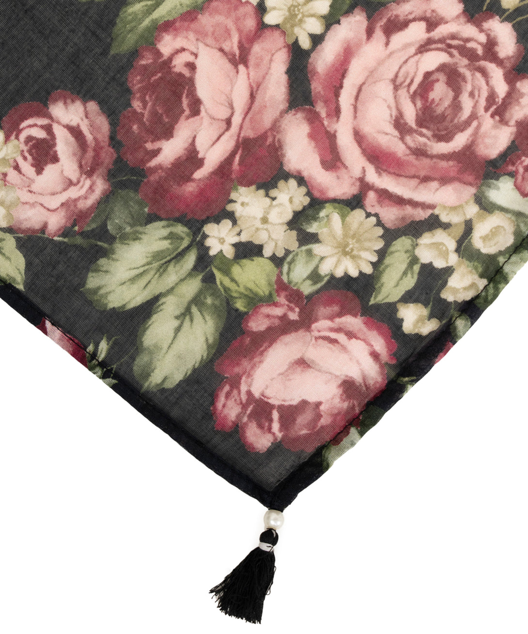 Fine Volie Black Printed Dupatta