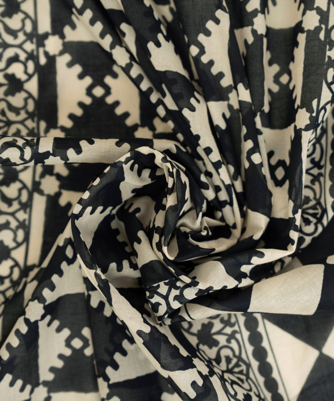 Lawn Black Printed Dupatta