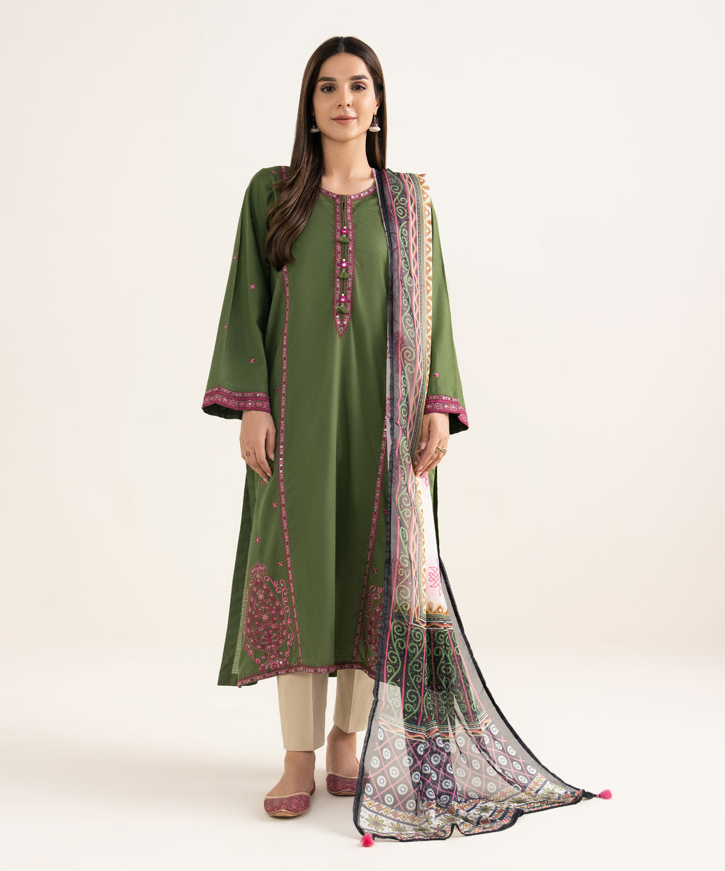 Blended Tissue White Printed Dupatta