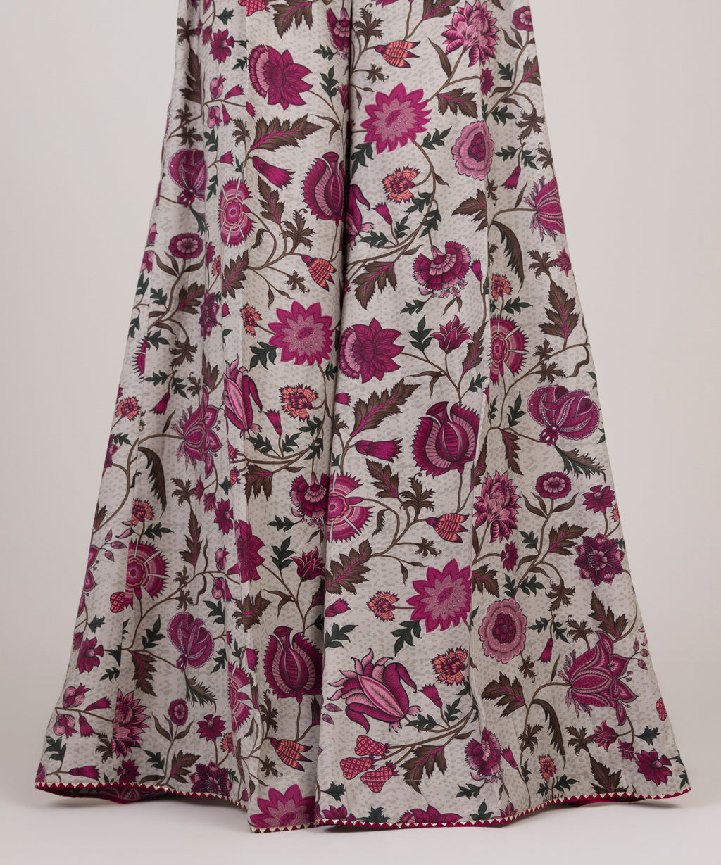 Women's RTW Viscose Raw Silk Multi Printed Flared Pants