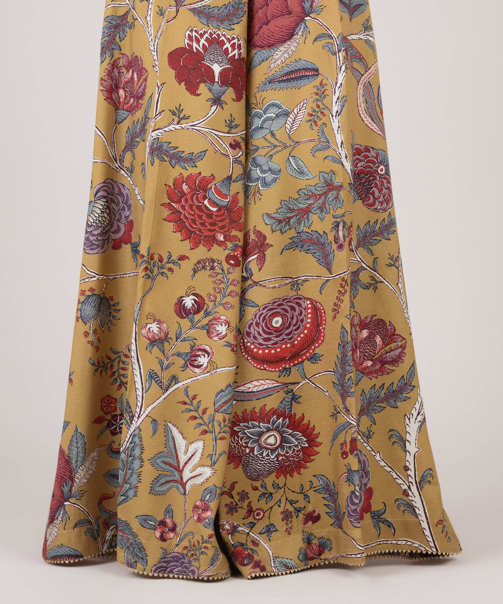 Women's RTW Viscose Raw Silk Multi Printed Sharara