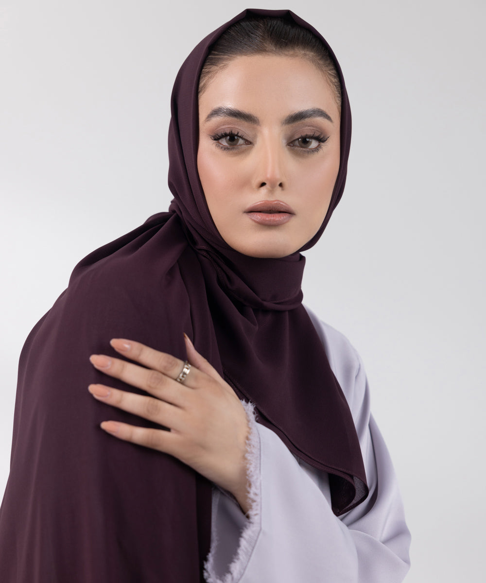 Women's Basic Dark Purple Hijab