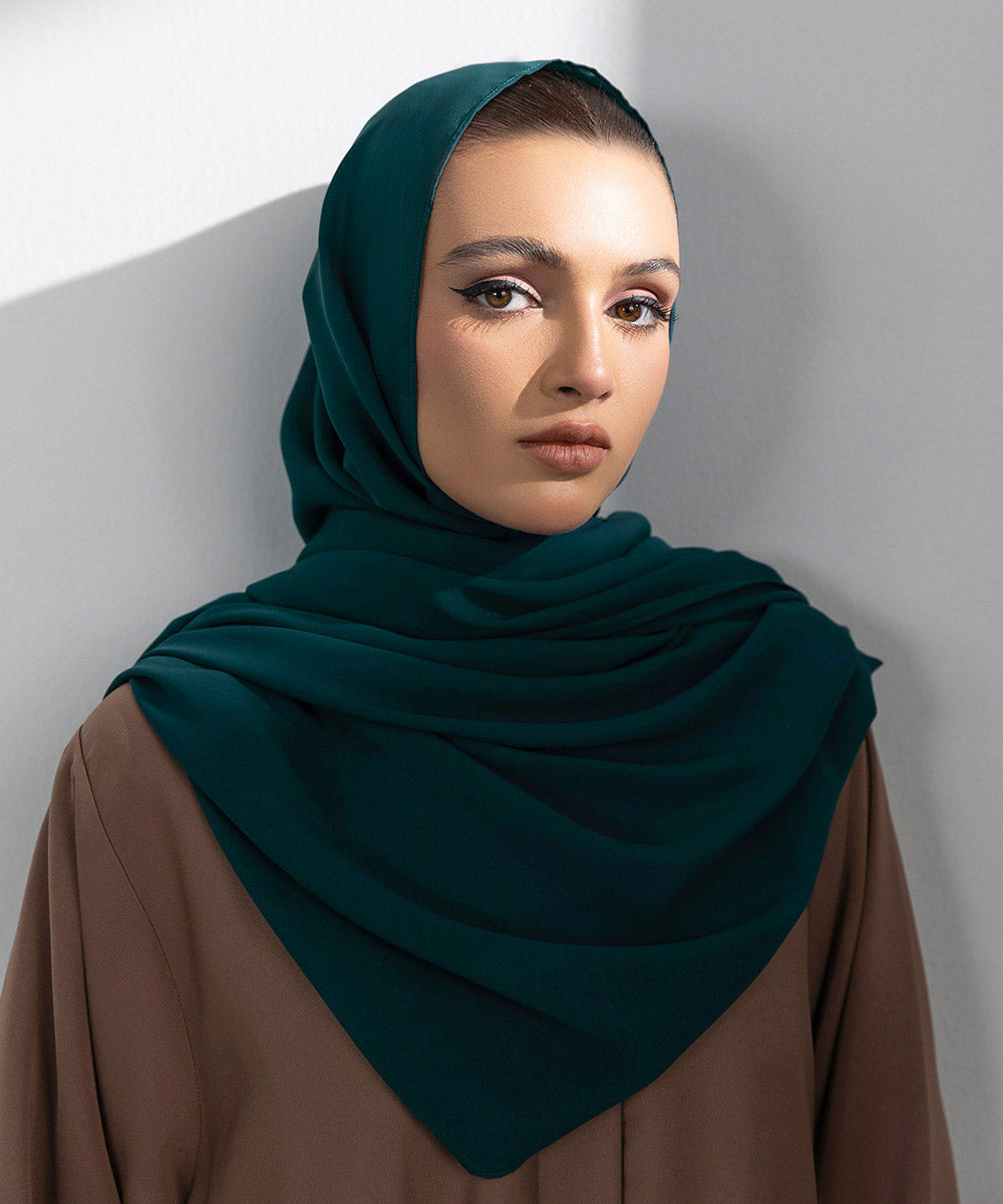 Women's Basic Green Hijab