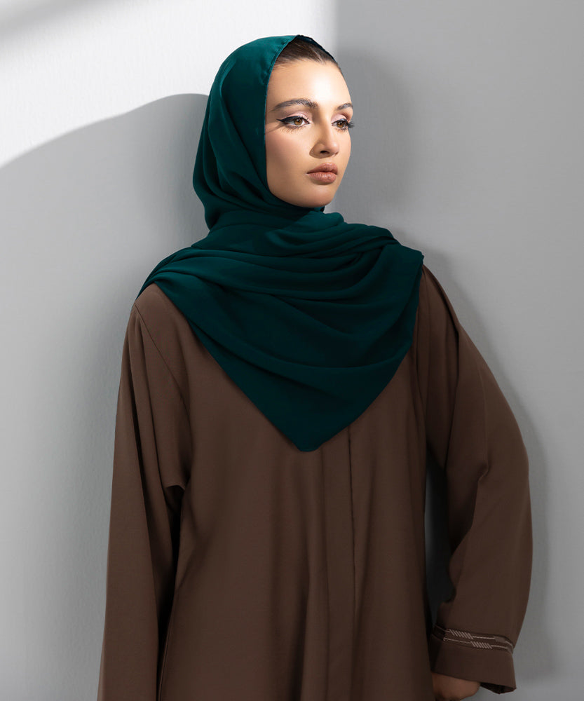 Women's Basic Green Hijab