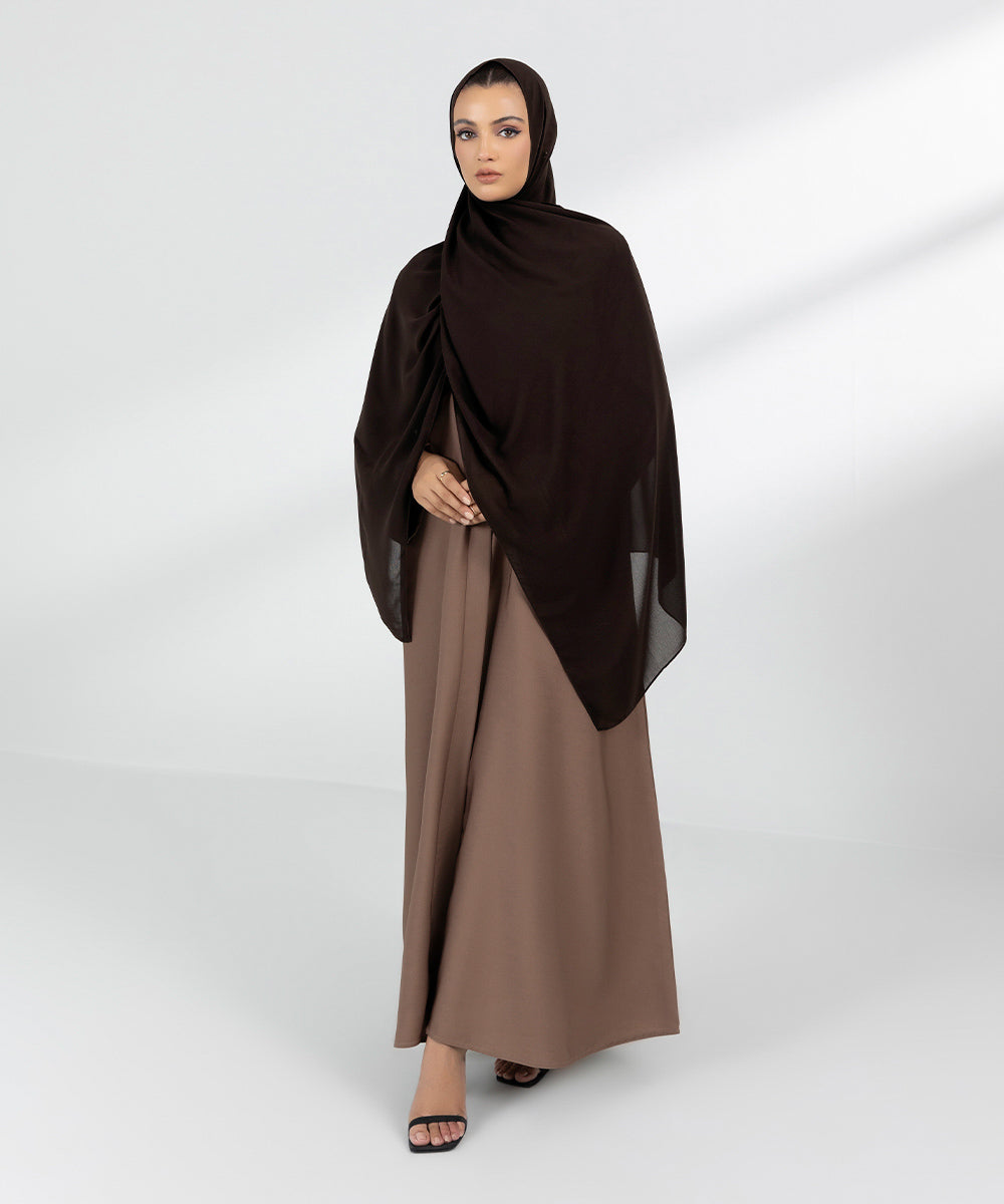 Women's Basic Brown Hijab