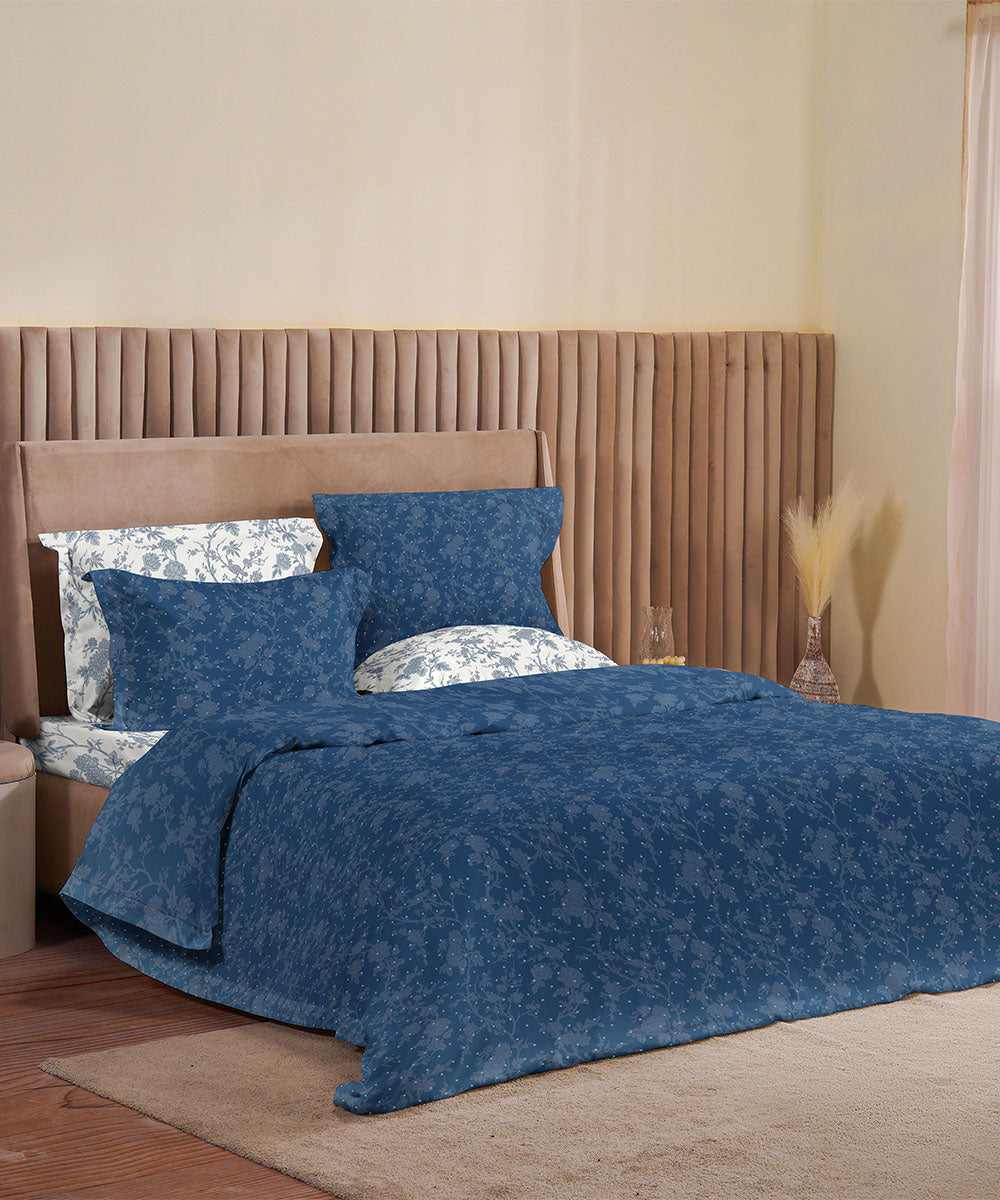 100% Cotton Sateen Blue Bed in a Bag