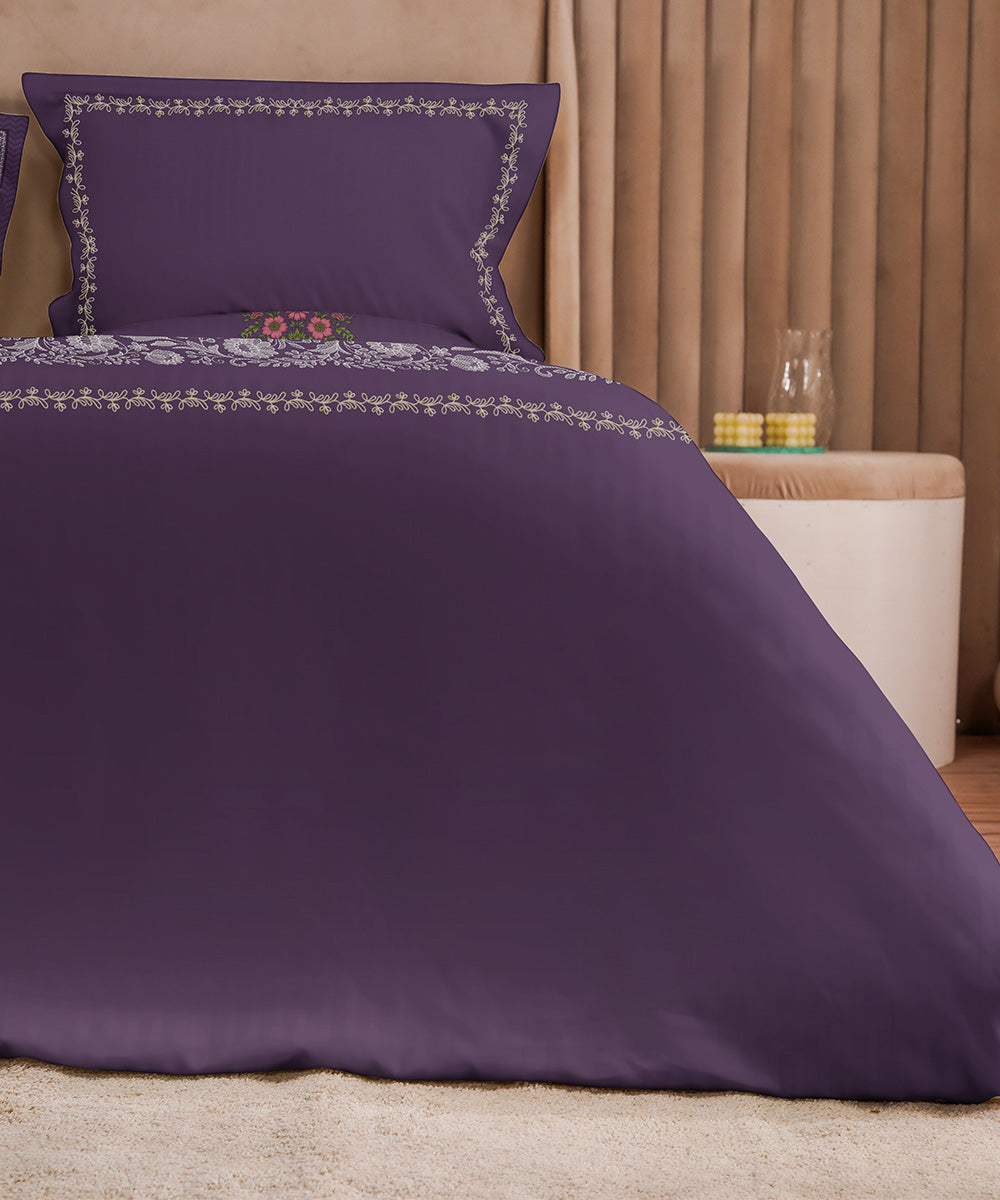 100% Cotton Sateen Purple Bed in a Bag