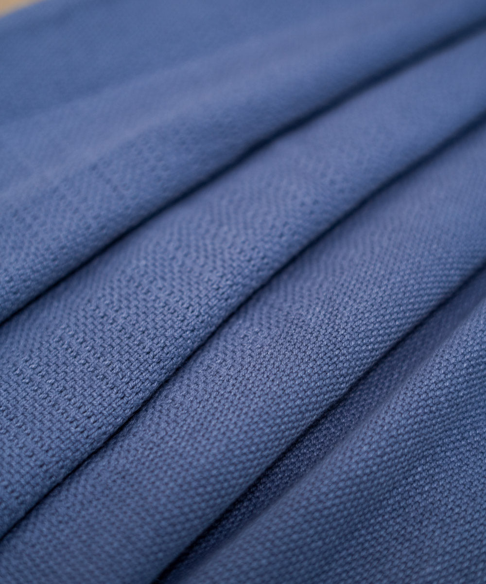 Blue Woven 100% Cotton Yarn Dyed Summer Blanket