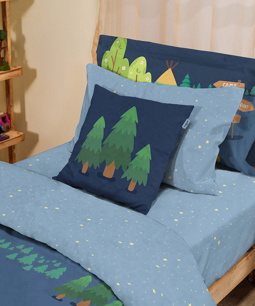 Blue Twill/100% Cotton Digital Printed Cushion Cover