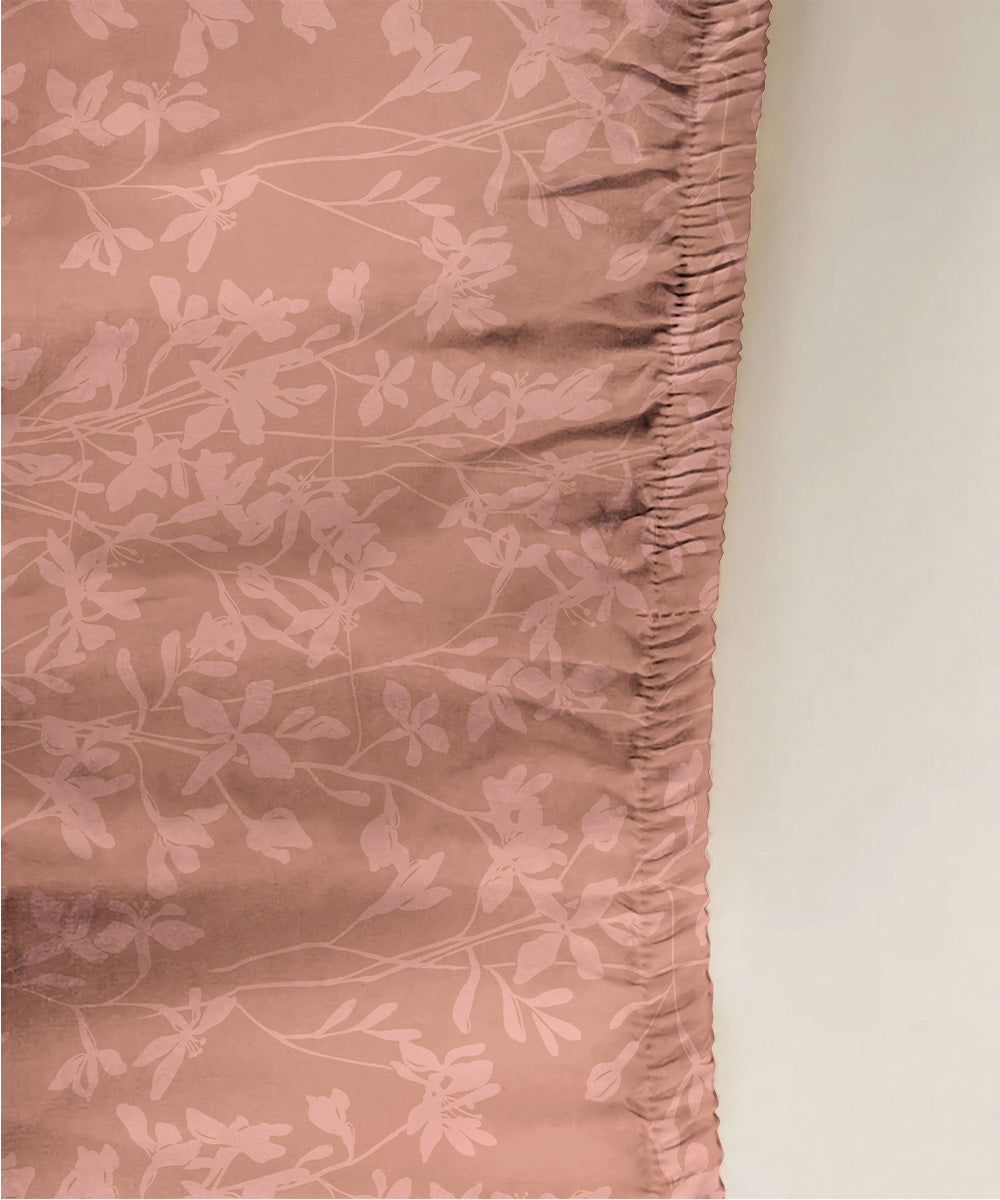 Pink 100% Cotton Fitted Sheet