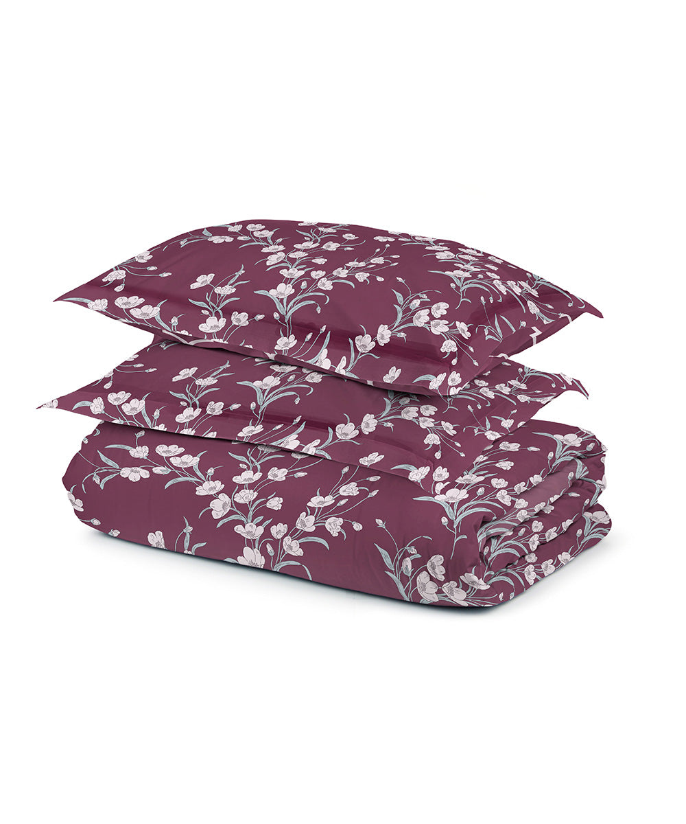 Purple 100% Cotton Quilt Cover