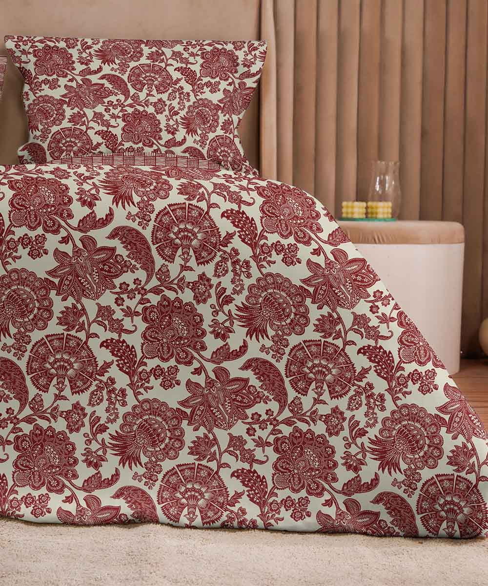 Red 100% Cotton Quilt Cover