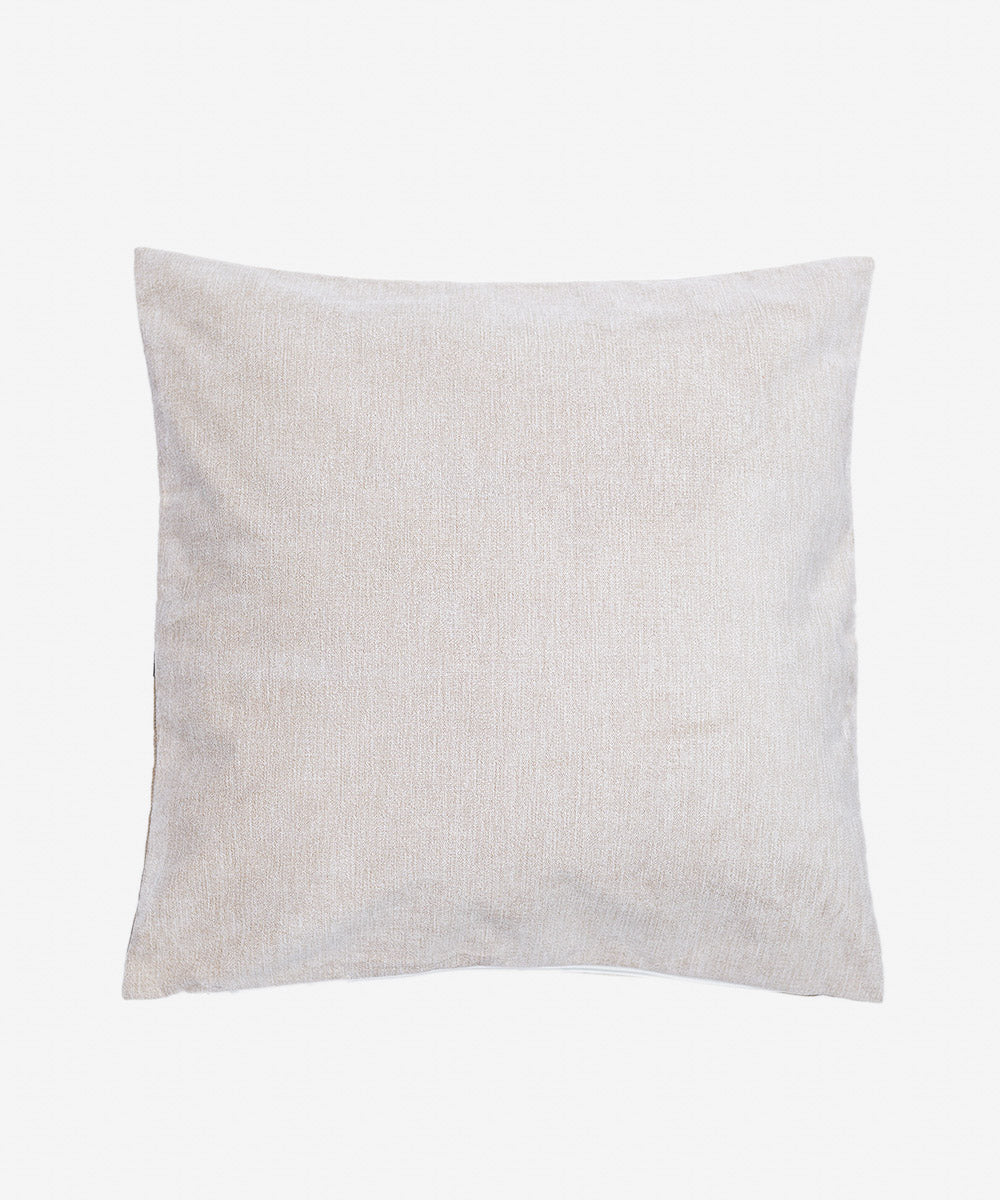 Multi Semi Leather & Jute Cushion Cover