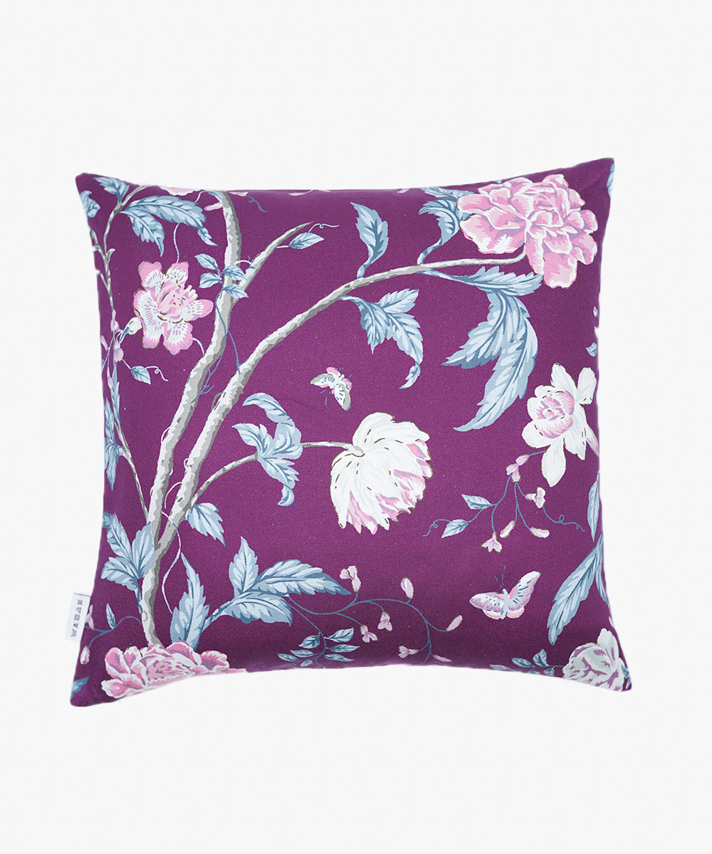 100% Cotton Purple Cushion Cover