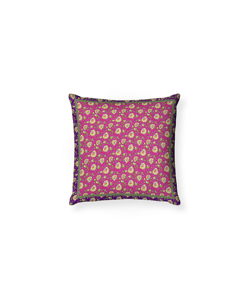 100% Cotton Pink Cushion Cover