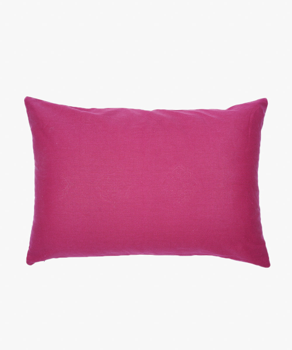 100% Cotton Pink Cushion Cover