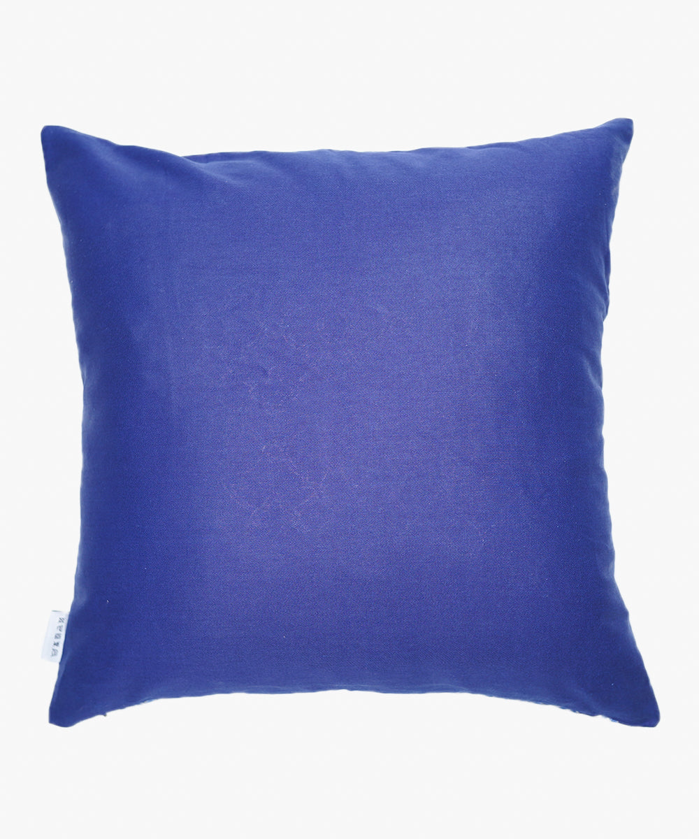 100% Cotton Blue Cushion Cover