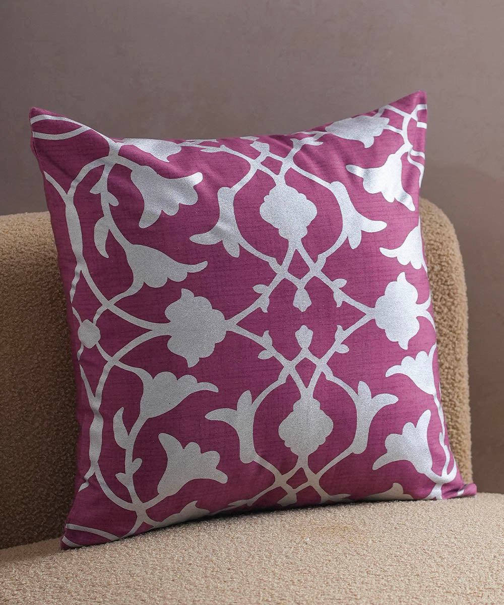 100% Cotton Pink Cushion Cover