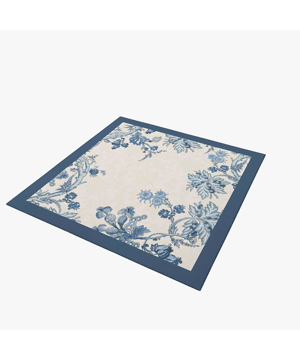 Half Panama Digital Printed Blue Napkin