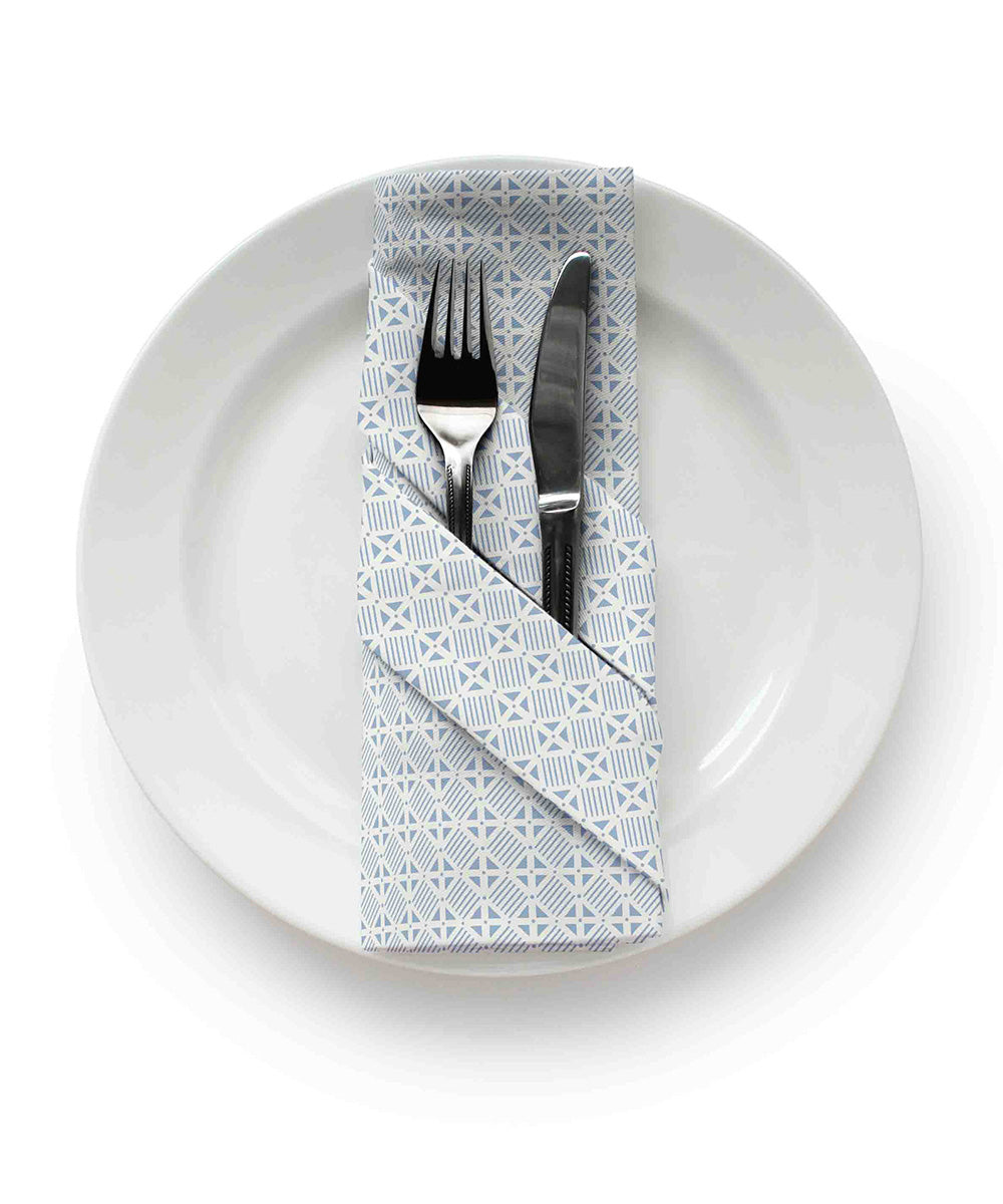 Blue Half Panama Digital Printed Napkin