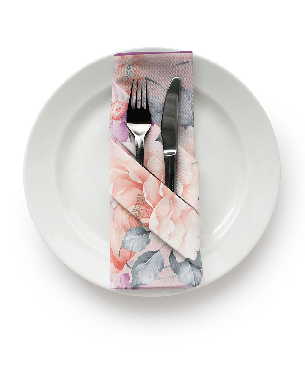 Pink Half Panama Digital Printed Napkin