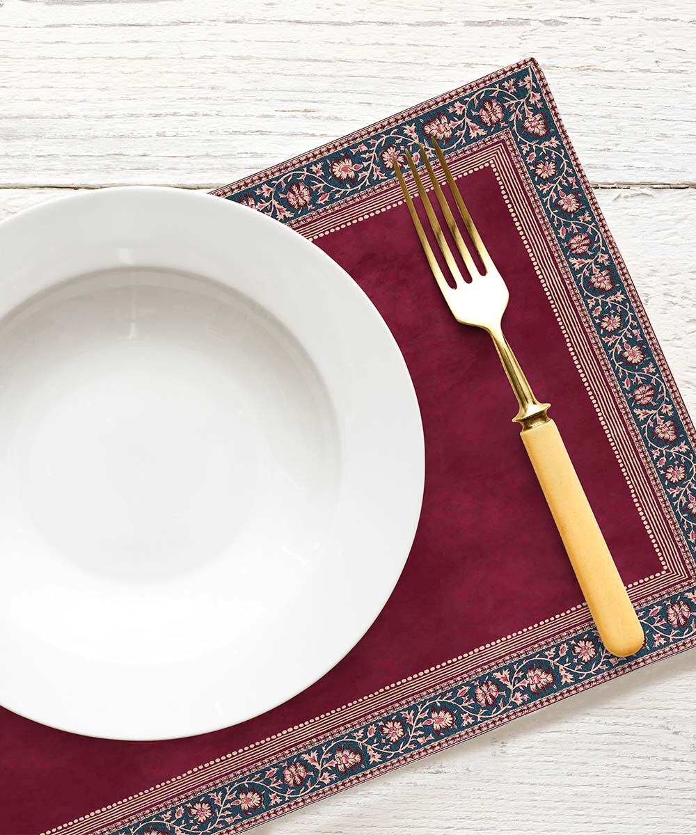 Red Half Panama Digital Printed Placemats