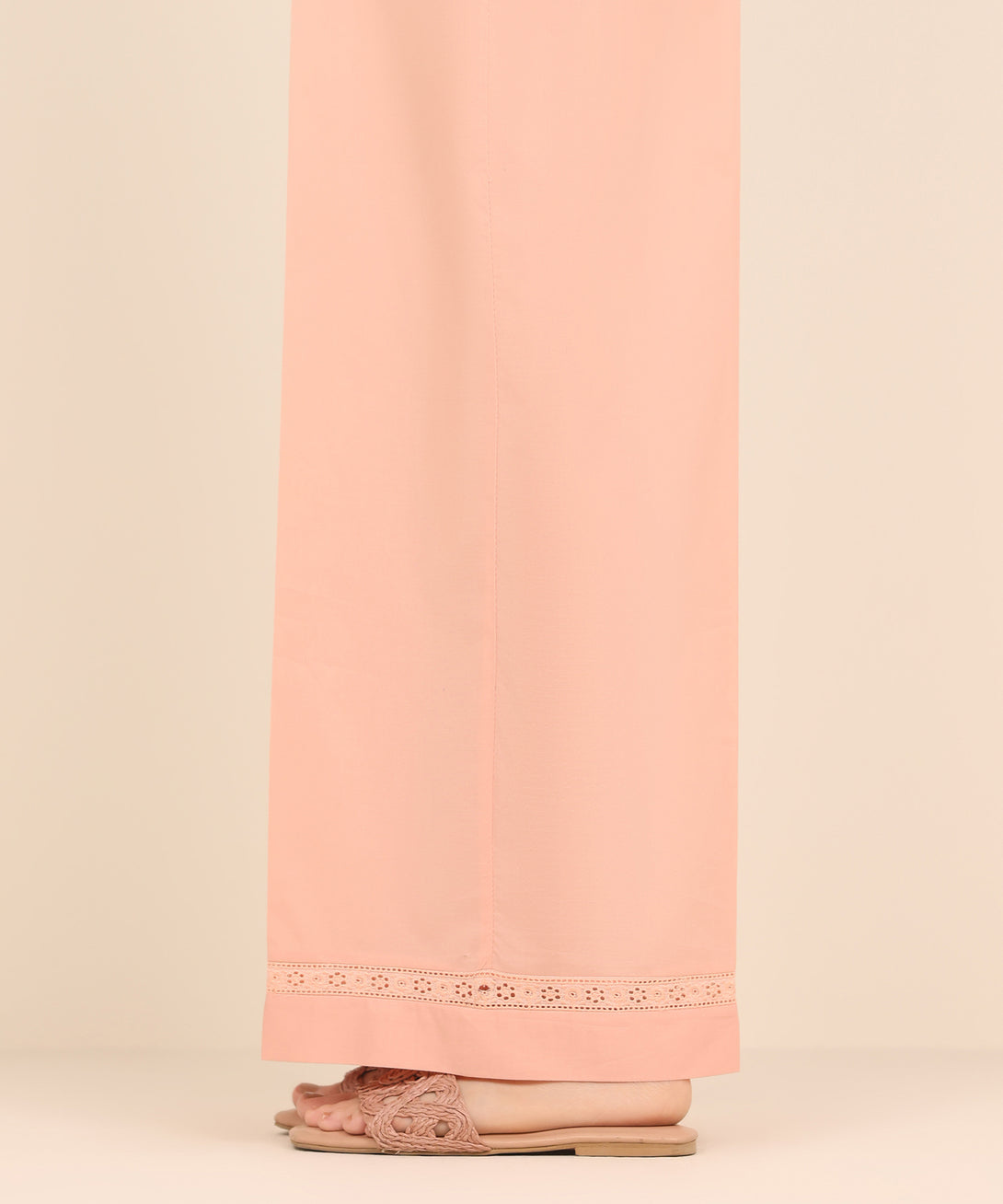Women's RTW Cambric Pink Solid Culottes