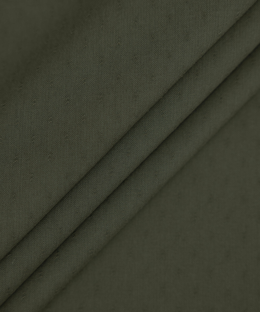 Men Unstitched Blended Olive Full Suit Fabric