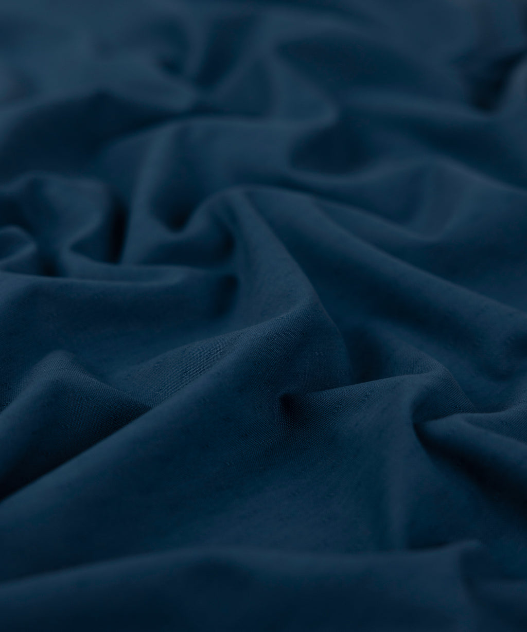 Men Unstitched Blended Blue Full Suit Fabric