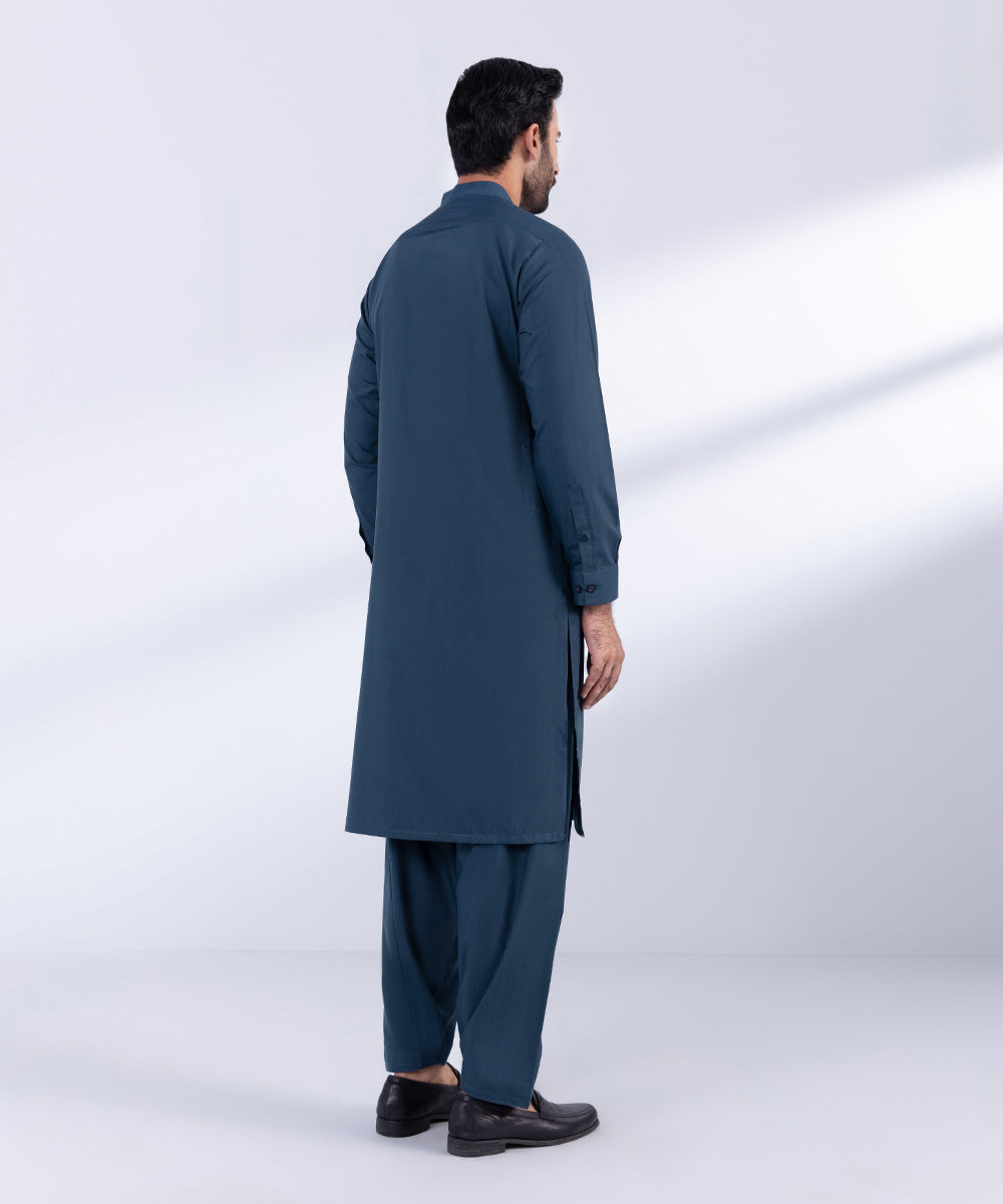 Men's Stitched Navy Premium Wash & Wear Kurta Shalwar