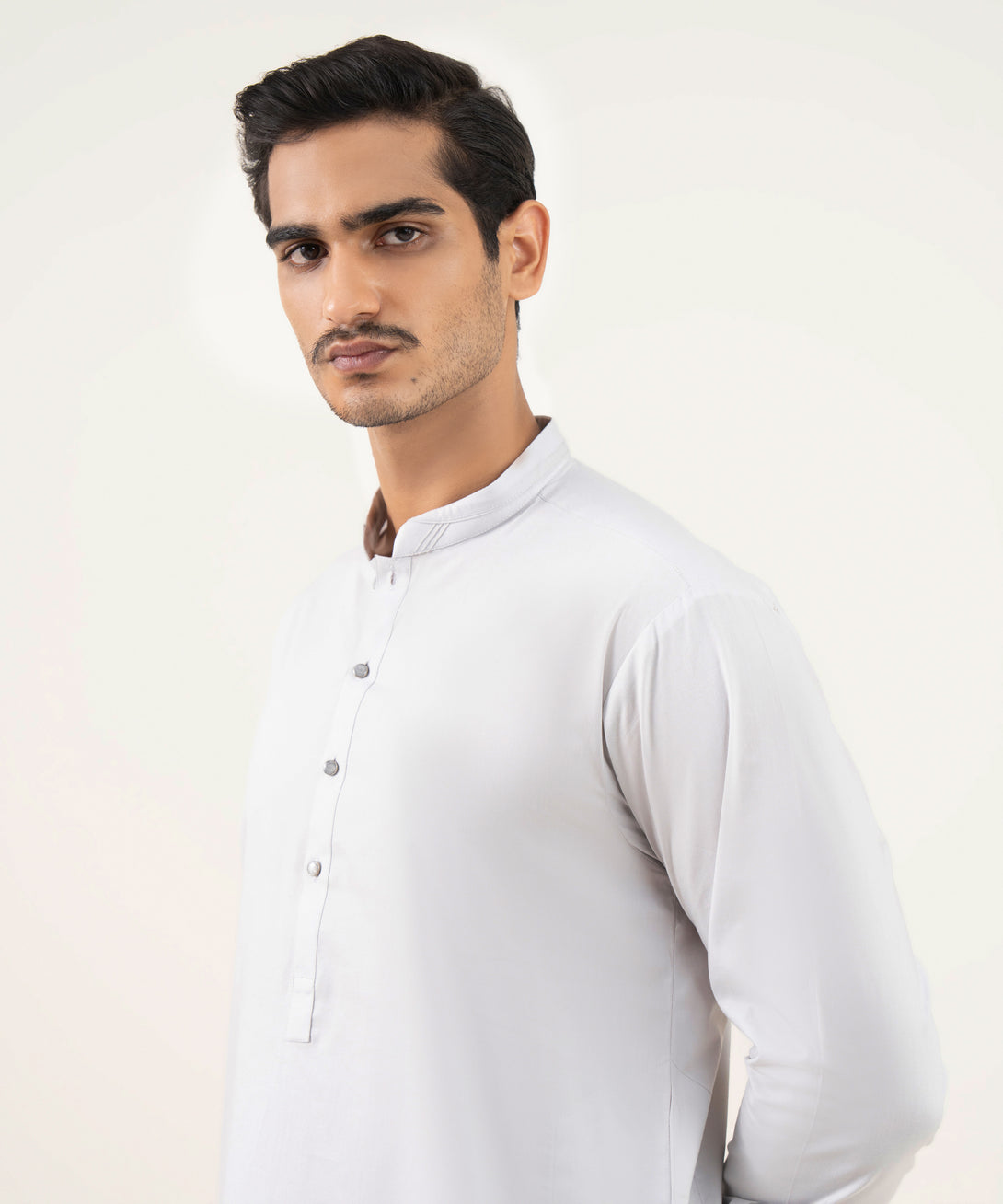 Men's 100% Cotton Plain Grey Kurta Shalwar