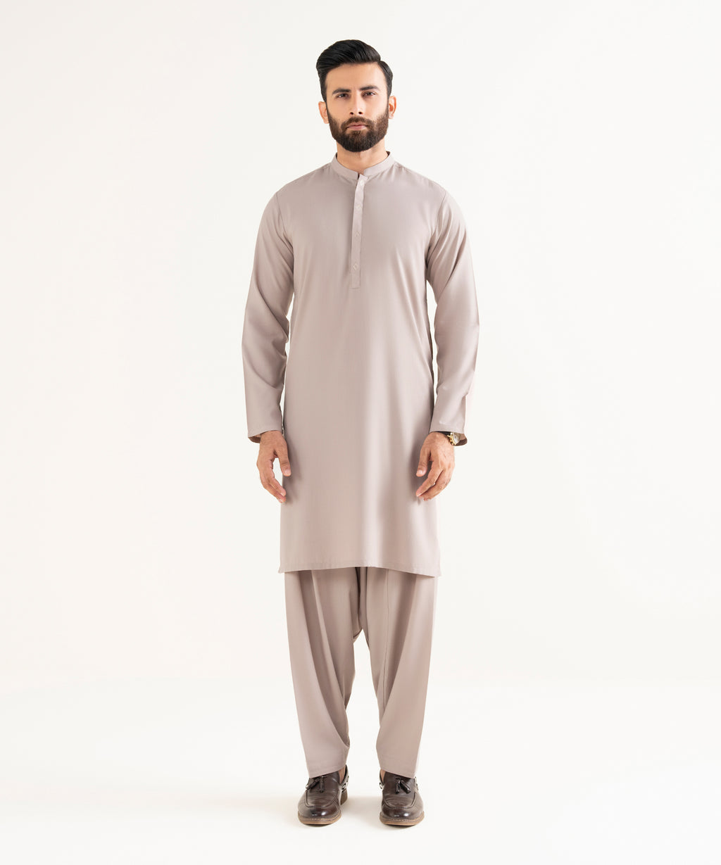Embroidered Wash & Wear Suit
