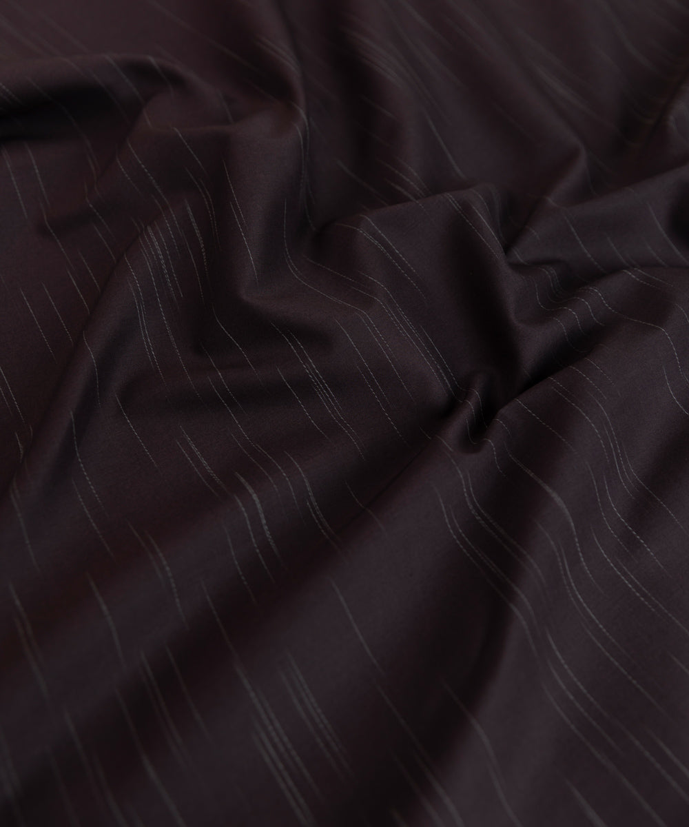 Men's Unstitched Luxury Egyptian Cotton Dark Maroon Full Suit Fabric