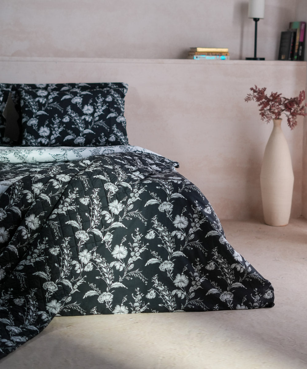 Black 100% Cotton Bed Spread