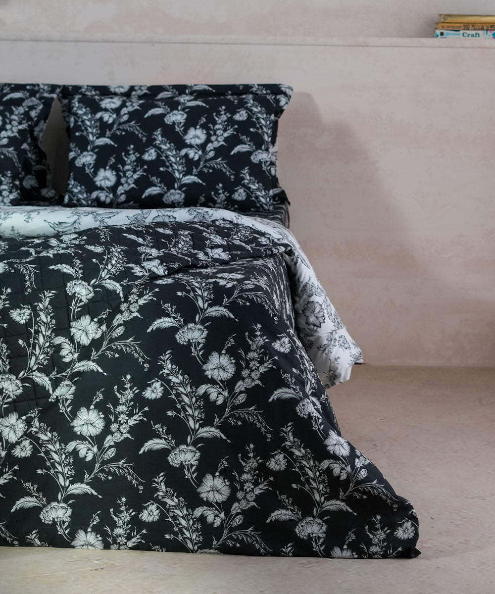 Black 100% Cotton Quilt Cover