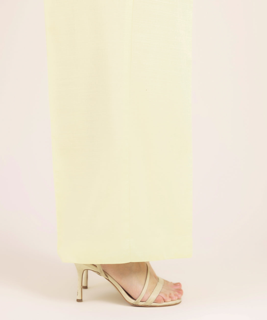 Women's RTW Cotton Viscose Solid Yellow Culottes