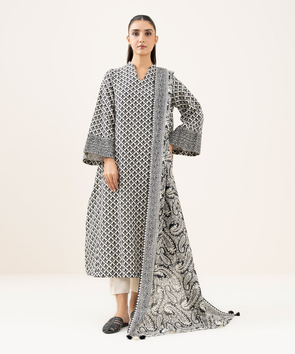 3 Piece - Printed Lawn  Suit