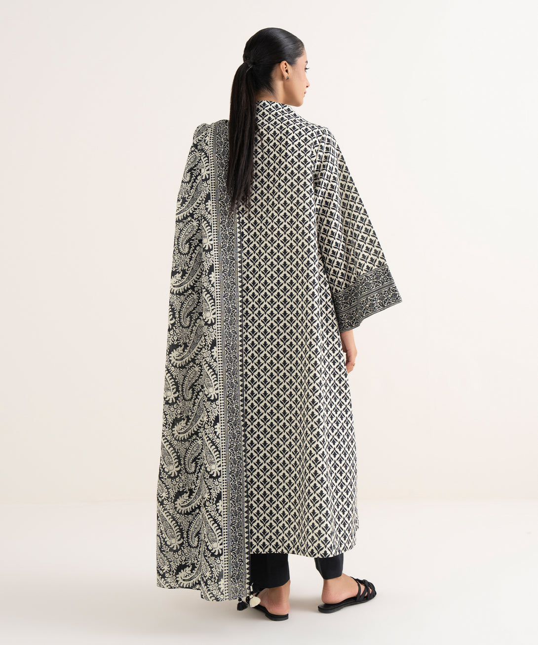 Women's Unstitched Lawn Printed Multi Three Piece Suit