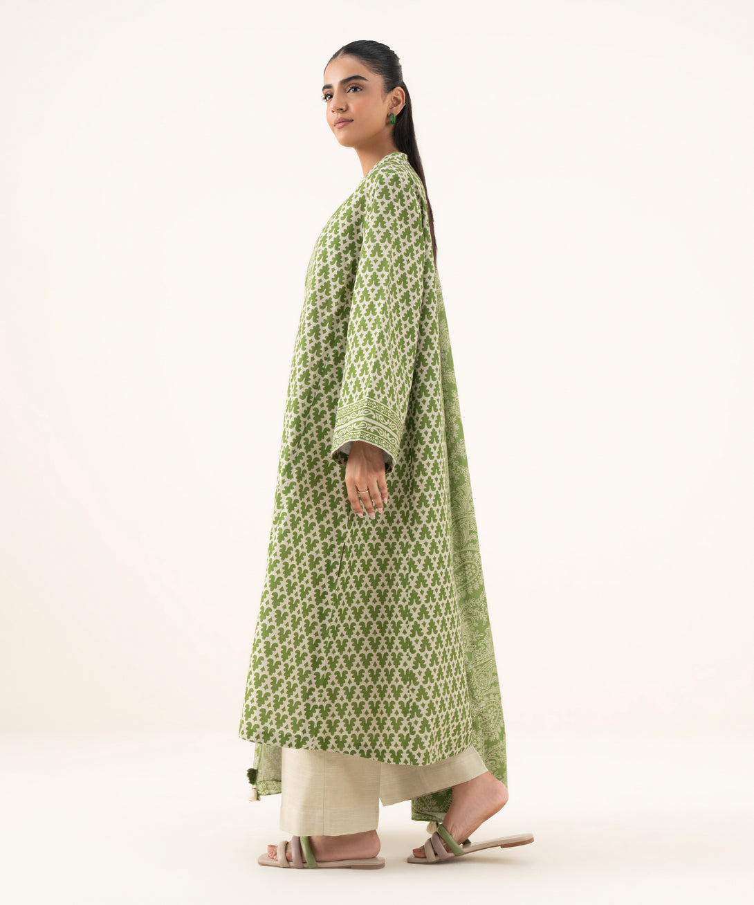 Women's Unstitched Lawn Printed Multi Three Piece Suit