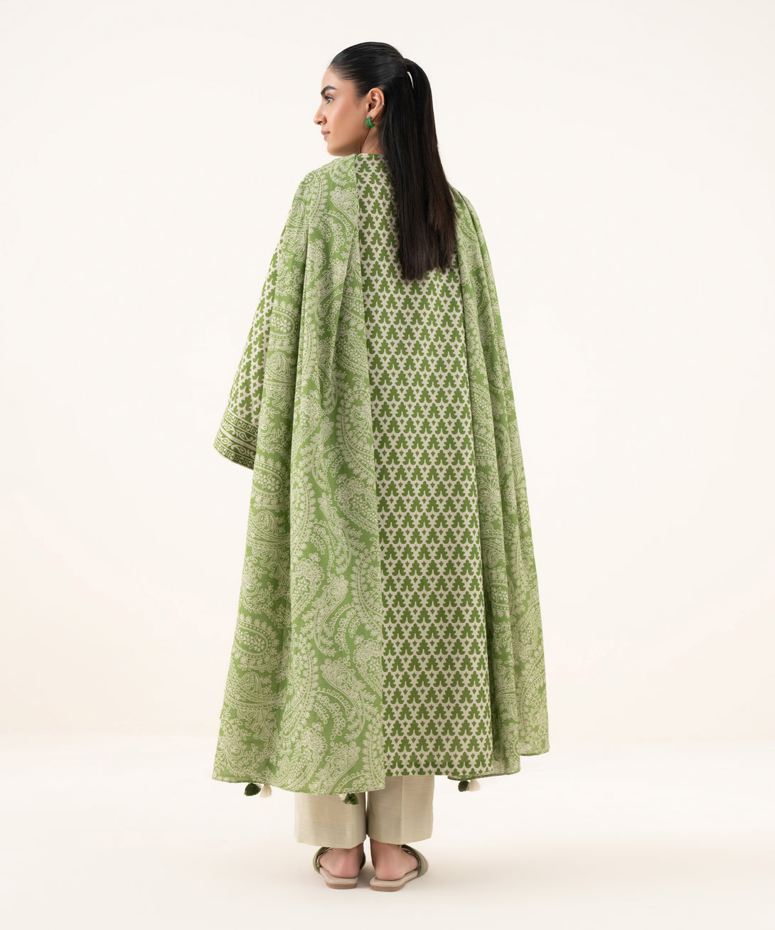 Women's Unstitched Lawn Printed Multi Three Piece Suit