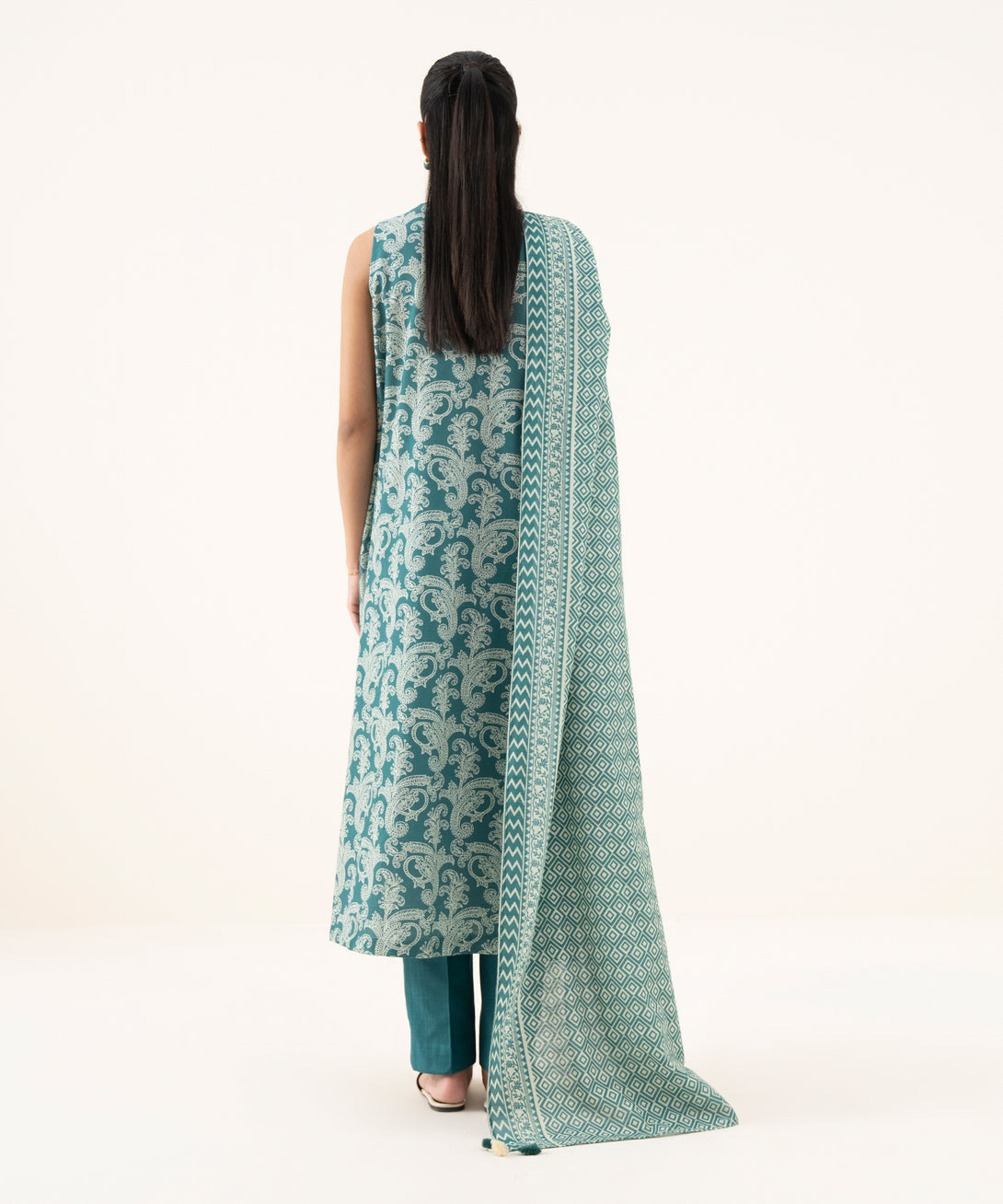 Women's Unstitched Lawn Printed Multi Three Piece Suit