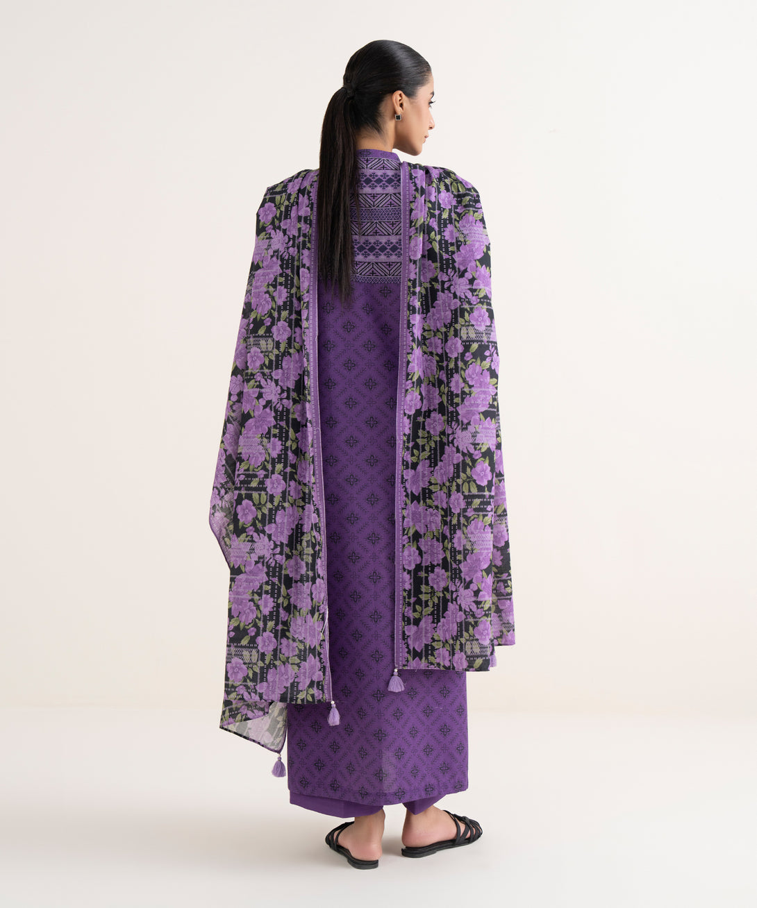 Women's Unstitched Lawn Printed Multi Three Piece Suit
