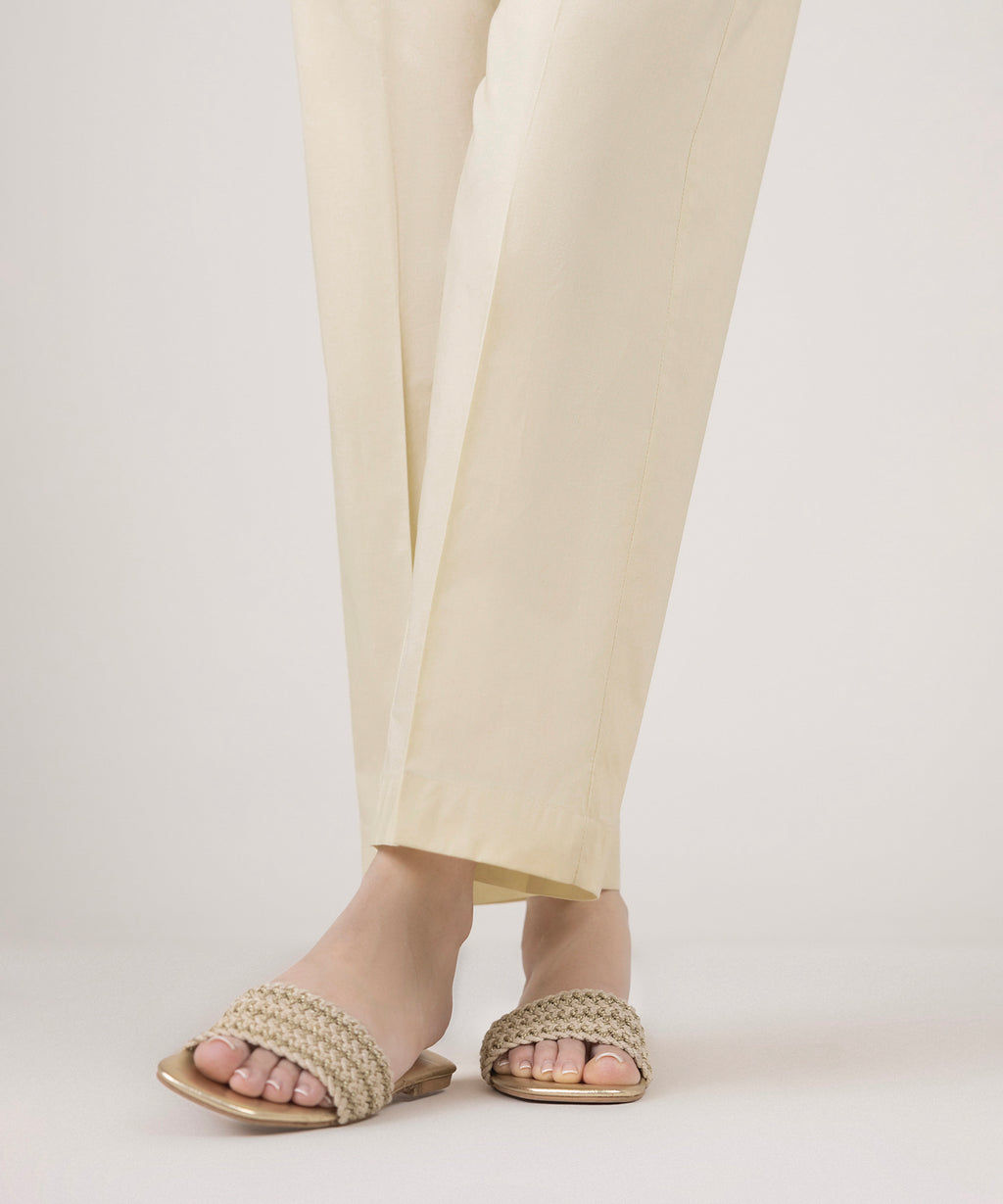 Solid Cambric Straight Pants