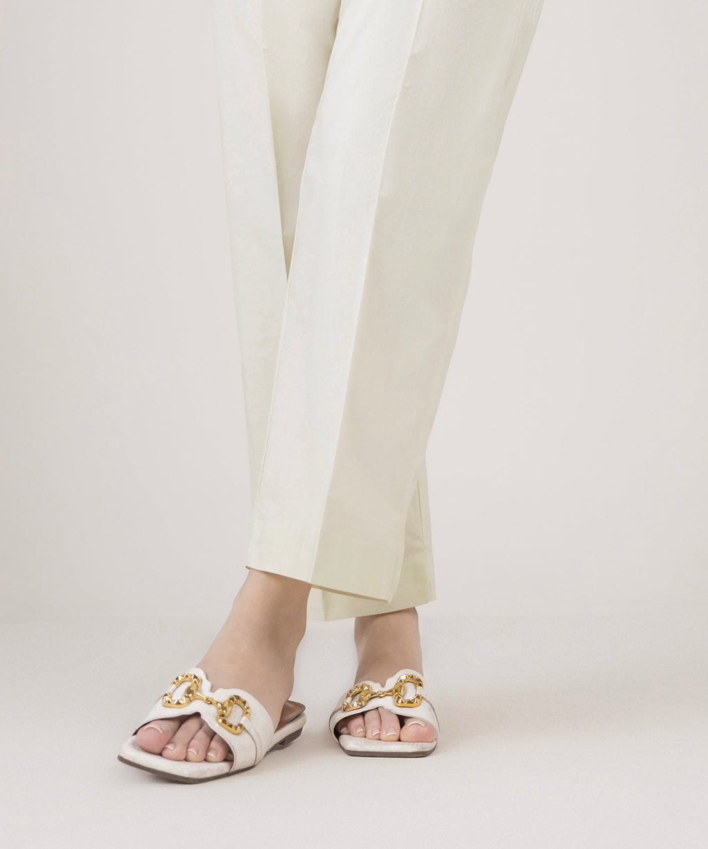 Solid Cambric Straight Pants