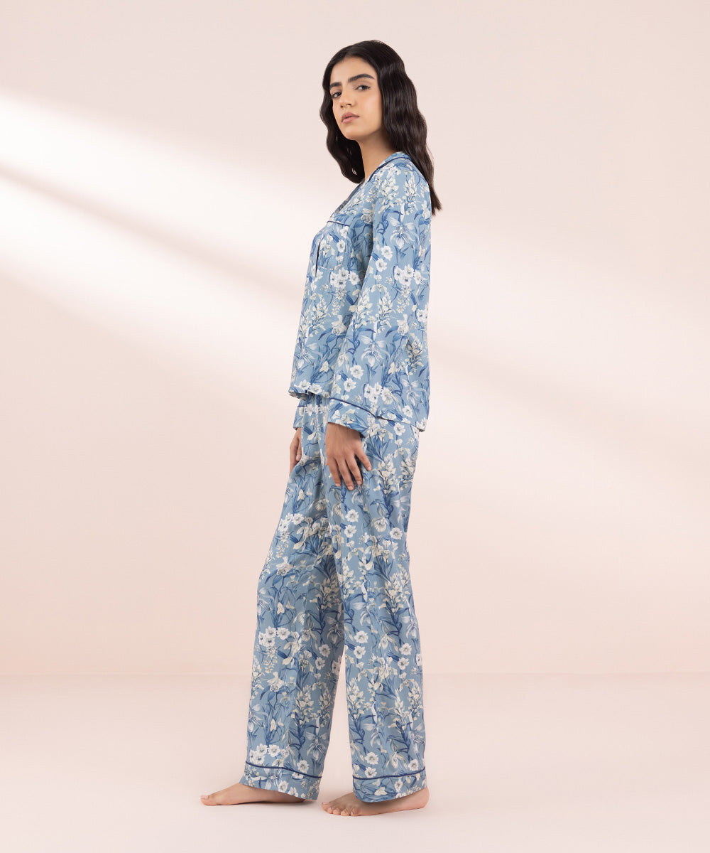 Women's Sleepwear Printed Viscose Trousers