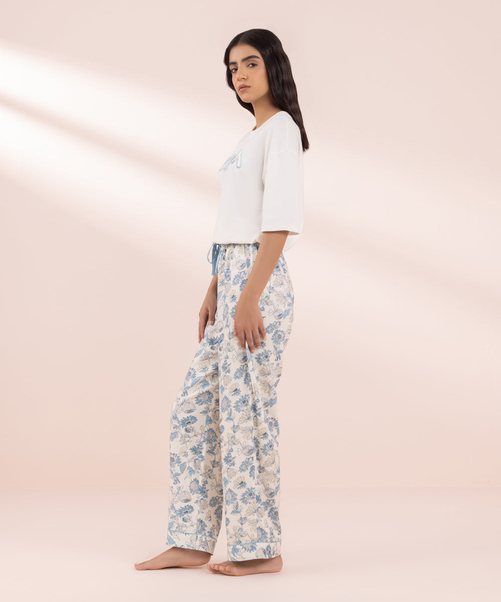 Women's Sleepwear Printed Viscose Trousers